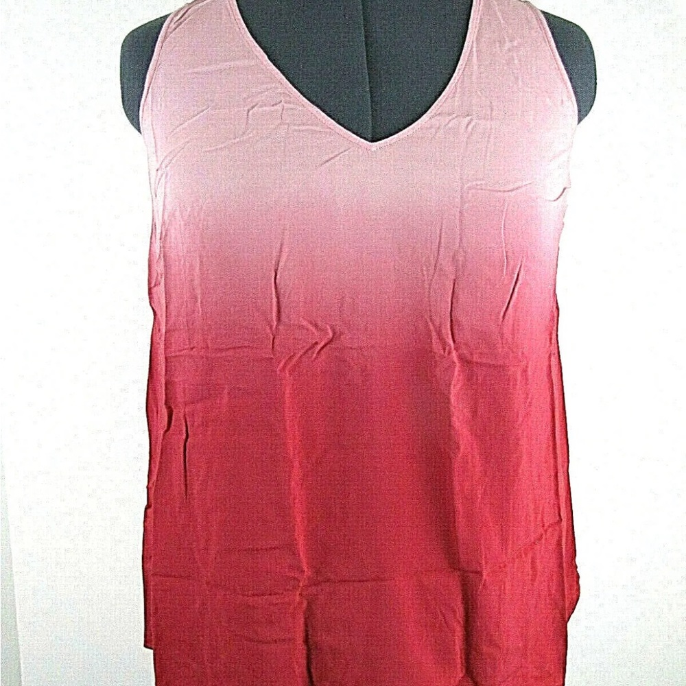 Red Dip Dye Challis Tank